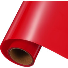 Bright Red Heat Transfer Vinyl, 10 Inch x 5ft Iron-on Vinyl Roll for Decal Cutting, Signs, Scrapbooking, DIY Craft, Home Decoration