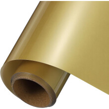 Gold Heat Transfer Vinyl, 10 Inch x 5ft Iron-on Vinyl Roll for Decal Cutting, Signs, Scrapbooking, DIY Craft, Home Decoration