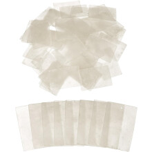 50 Pcs Capiz Shells, 40 mm x 60 mm Natural White Square Mica Sheets Single Hole for DIY Craft Making Wind Chimes Home Decoration Wedding Decorations