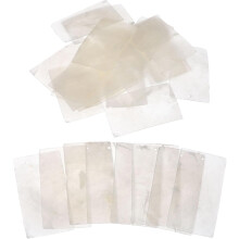 20 Pcs Capiz Shells, 40 mm x 70 mm Natural White Square Mica Sheets Single Hole for DIY Craft Making Wind Chimes Home Decoration Wedding Decorations
