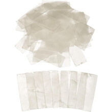 50 Pcs Capiz Shells, 30 mm x 70 mm Natural White Square Mica Sheets Single Hole for DIY Craft Making Wind Chimes Home Decoration Wedding Decorations