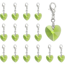 Heart Stitch Markers, Locking Crystal Crochet Stitch Markers for Knitting, Clip-on Charm for DIY Hand Craft