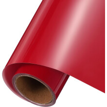 Red Heat Transfer Vinyl, 10 Inch x 5ft Iron-on Vinyl Roll for Decal Cutting, Signs, Scrapbooking, DIY Craft, Home Decoration