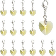 Heart Stitch Markers, Locking Crystal Crochet Stitch Markers for Knitting, Clip-on Charm for DIY Hand Craft