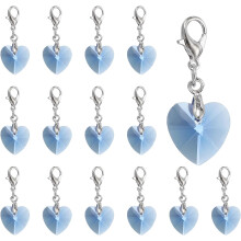 Heart Stitch Markers, Locking Crystal Crochet Stitch Markers for Knitting, Clip-on Charm for DIY Hand Craft
