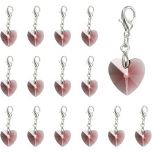Heart Stitch Markers, Locking Crystal Crochet Stitch Markers for Knitting, Clip-on Charm for DIY Hand Craft