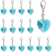 Heart Stitch Markers, Locking Crystal Crochet Stitch Markers for Knitting, Clip-on Charm for DIY Hand Craft
