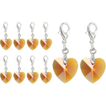 Heart Stitch Markers, Locking Crystal Crochet Stitch Marker for Knitting, Clip-on Charm for DIY Hand Craft