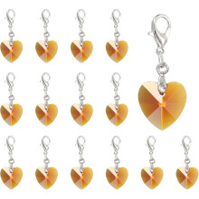 Heart Stitch Markers, Locking Crystal Crochet Stitch Markers for Knitting, Clip-on Charm for DIY Hand Craft