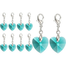 Heart Stitch Markers, Locking Crystal Crochet Stitch Marker for Knitting, Clip-on Charm for DIY Hand Craft