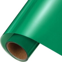Green Heat Transfer Vinyl, 12 Inch x 5ft Iron-on Vinyl Roll for Decal Cutting, Signs, Scrapbooking, DIY Craft, Home Decoration