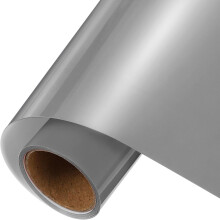 Gray Heat Transfer Vinyl, 10 Inch x 8ft Iron-on Vinyl Roll for Decal Cutting, Signs, Scrapbooking, DIY Craft, Home Decoration