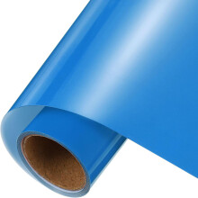 Blue Heat Transfer Vinyl, 12 Inch x 5ft Iron-on Vinyl Roll for Decal Cutting, Signs, Scrapbooking, DIY Craft, Home Decoration