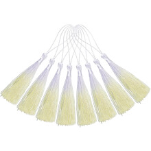 20Pcs Mini Bookmark Tassels, 5" Gradient Polyester Tassels Soft Handmade Silky Floss with Cord Loop for Jewelry Making, Handbag, Pendant DIY Crafts, O