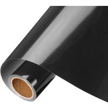 Matt Black Heat Transfer Vinyl, 12 Inch x 8ft Iron-on Vinyl Roll for Decal Cutting, Signs, Scrapbooking, DIY Craft, Home Decoration
