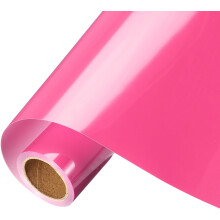 Fluorescent Pink Heat Transfer Vinyl, 12 Inch x 8ft Iron-on Vinyl Roll for Decal Cutting, Signs, Scrapbooking, DIY Craft, Home Decoration
