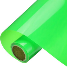 Fluorescent Green Heat Transfer Vinyl, 12 Inch x 8ft Iron-on Vinyl Roll for Decal Cutting, Signs, Scrapbooking, DIY Craft, Home Decoration