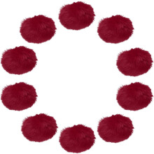 20Pcs Faux Fur Pom Pom Balls, 2.4 Inch Soft Fluffy Pompoms for Hats Keychains Scarves Gloves Bags Accessories, Wine Red