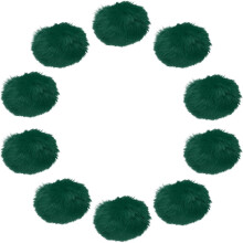 20Pcs Faux Fur Pom Pom Balls, 2.4 Inch Soft Fluffy Pompoms for Hats Keychains Scarves Gloves Bags Accessories, Dark Green