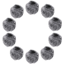 20Pcs Faux Fur Pom Pom Balls, 2.4 Inch Soft Fluffy Pompoms for Hats Keychains Scarves Gloves Bags Accessories, Black/White