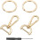 4 Pcs Swivel Purse Clasp, 0.59" D Ring Snap Hook W/Key Ring & Screwdriver, Bronze 1