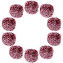 20Pcs Faux Fur Pom Pom Balls, 2 Inch Soft Fluffy Pompoms for Hats Keychains Scarves Gloves Bags Accessories, Wine Red/White