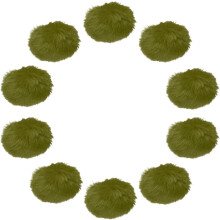 20Pcs Faux Fur Pom Pom Balls, 2 Inch Soft Fluffy Pompoms for Hats Keychains Scarves Gloves Bags Accessories, Army Green