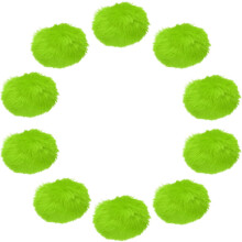 20Pcs Faux Fur Pom Pom Balls, 2.4 Inch Soft Fluffy Pompoms for Hats Keychains Scarves Gloves Bags Accessories, Apple Green