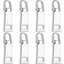 8Pcs Zipper Pull Replacement, Detachable Metal Zipper Handle Mend Fixer Tab Repair for Luggage Suitcase Backpack Jacket Bags Boots Coat Handbags, Bron