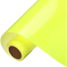 Fluorescent Yellow Heat Transfer Vinyl, 10 Inch x 8ft Iron-on Vinyl Roll for Decal Cutting, Signs, Scrapbooking, DIY Craft, Home Decoration