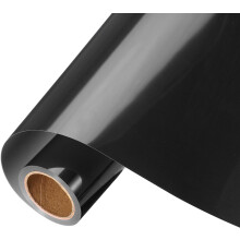 Black Heat Transfer Vinyl, 12 Inch x 8ft Iron-on Vinyl Roll for Decal Cutting, Signs, Scrapbooking, DIY Craft, Home Decoration