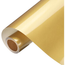 Gold Heat Transfer Vinyl, 10 Inch x 8ft Iron-on Vinyl Roll for Decal Cutting, Signs, Scrapbooking, DIY Craft, Home Decoration