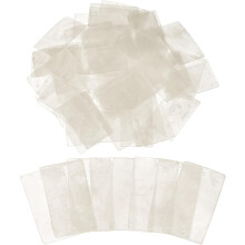 50 Pcs Capiz Shells, 30 mm x 50 mm Natural White Square Mica Sheets with Two Holes for DIY Craft Making Wind Chimes Home Decoration Wedding Decoration