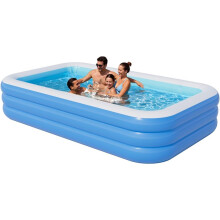 Inflatable Pool for Adults 115 x 68 x 22 Inch Large Rectangular Family Swimming Pool Outdoor Garden Water Play