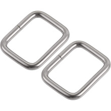 Metal Rectangle Ring Buckles 25x20mm(0.98"x0.79") Inside Dimension for Bags Belts DIY Accessories Silver Tone 30pcs
