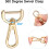 4 Pcs Swivel Purse Clasp, 0.59" D Ring Snap Hook W/Key Ring & Screwdriver, Bronze 4