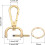 4 Pcs Swivel Purse Clasp, 0.59" D Ring Snap Hook W/Key Ring & Screwdriver, Bronze 2