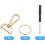 4 Pcs Swivel Purse Clasp, 0.59" D Ring Snap Hook W/Key Ring & Screwdriver, Bronze 3