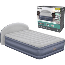 Luftmatratze - BESTWAY - 671BD Queen - Integrierte elektrische Pumpe - LoungeLux Kopfteil - Langlebiges Tritech