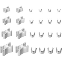 16 Sets Zipper Slider Retainers, Top Stoppers & Bottom Stops #3#5#8#10 for Bags Coats Jackets Closed-end Zippers Replacing (4Sizes, Silver)