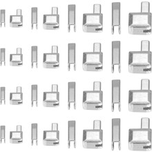 4Set Zipper Repair Kits, Retainers Box & Insertion Pins, #3#5#8#10 Metal Latch Sliders for Bags Coats Open-end Zippers Replacing (Silver Tone)