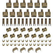 Zipper Repair Kits, #3 Metal Latch Slider Retainers Box & Insertion Pins & Top Bottom Stoppers for Bag Coat Zippers Replacing (69Pcs, Bronze)
