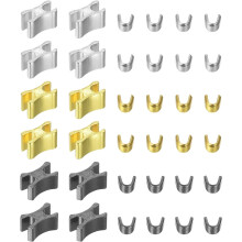 30 Sets Zipper Slider Retainers, #5 Top Stoppers & Bottom Stops for Bags Coats Jackets Closed-end Zippers Replacing (3Colors)