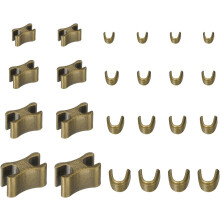 16 Sets Zipper Slider Retainers, Top Stoppers & Bottom Stops #3#5#8#10 for Bags Coats Jackets Closed-end Zippers Replacing (4Sizes, Bronze)