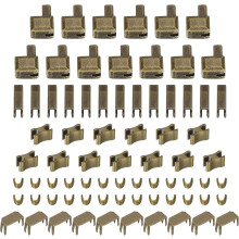 Zipper Repair Kits, #10 Metal Latch Slider Retainers Box & Insertion Pins & Top Bottom Stoppers for Bag Coat Zippers Replacing (75Pcs, Bronze)