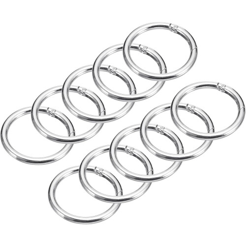 Round Spring O Rings, Trigger Buckle Snap Clips for Bags, Purses, DIY Accessories