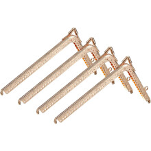 Metal Purse Frames, 5.7" 4Pcs Kiss Lock Clasp Frame for Coin Bags DIY, Gold