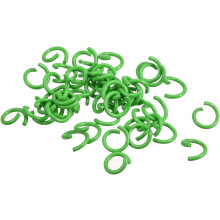 Open Jump Rings, 8mm Colorful O-Ring Connectors for DIY Crafts Jewelry Making, Carbon Steel, Green, 200Pcs