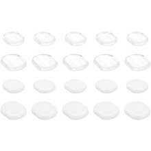 Earring Pads, 80pcs 2 Sizes - Silicone Clip-on Earring Backs, Comfort Clip-On Earrings Cushions (Clear+White)
