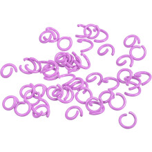 Open Jump Rings, 8mm Colorful O-Ring Connectors for DIY Crafts Jewelry Making, Carbon Steel, Purple, 200Pcs